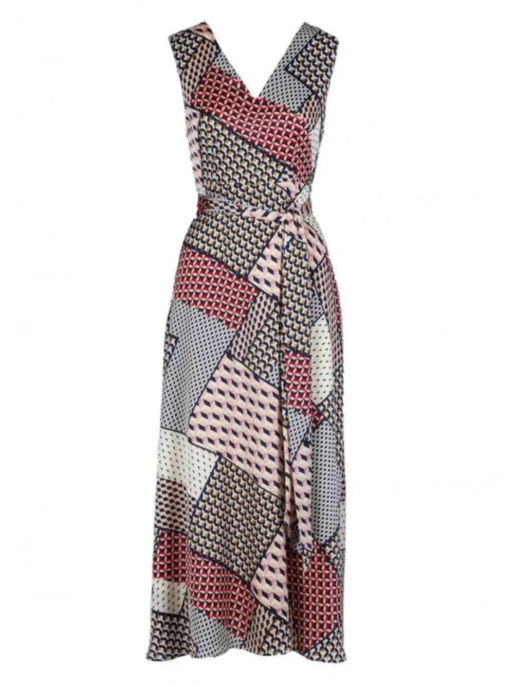 Anonyme Silky Printed Maxi Dress with Sash Belt - Picture 1 of 16